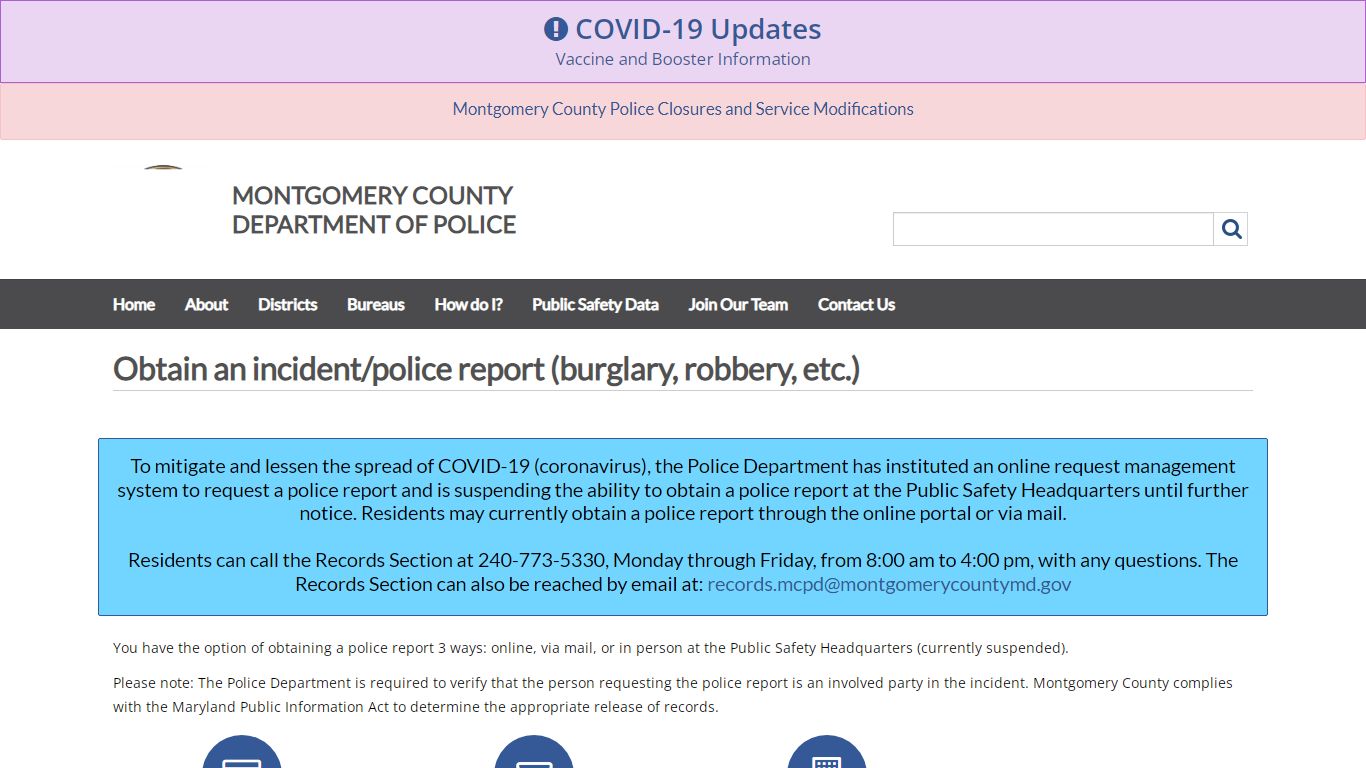 Incident Report Page,Montgomery County Police Department,Montgomery ...